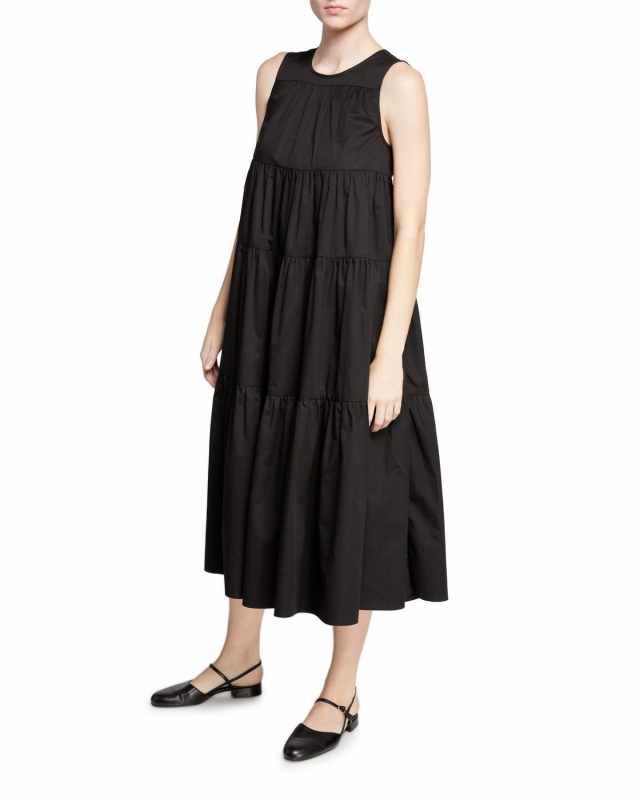 Sleeveless Tiered Cotton Dress